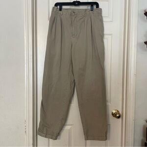 Structure Tan Chinos Pleated‎ Front Cuffed Hems